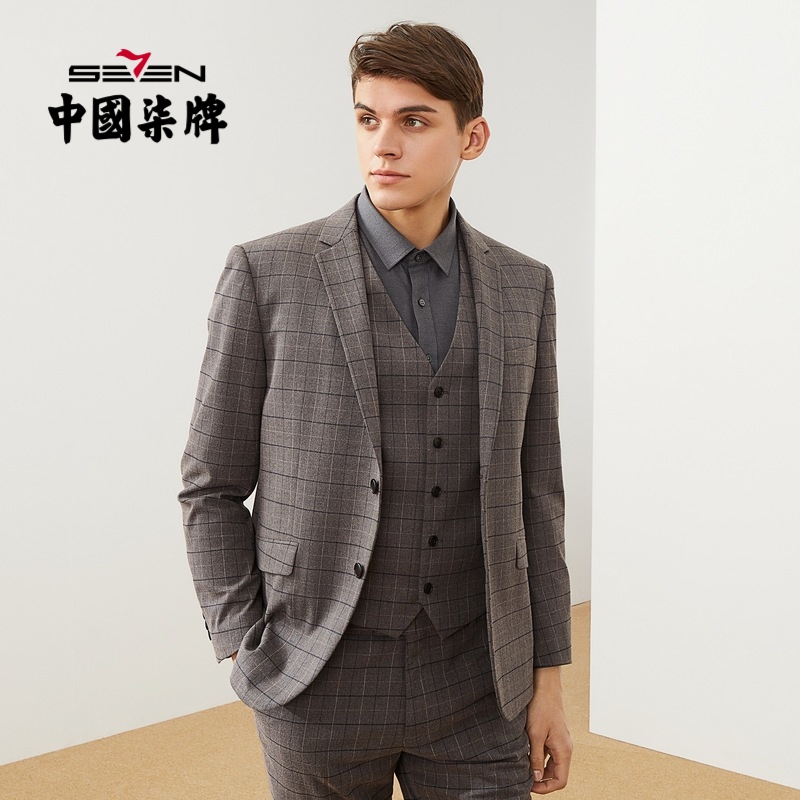 柒牌男士西服马甲复古婚礼宴会