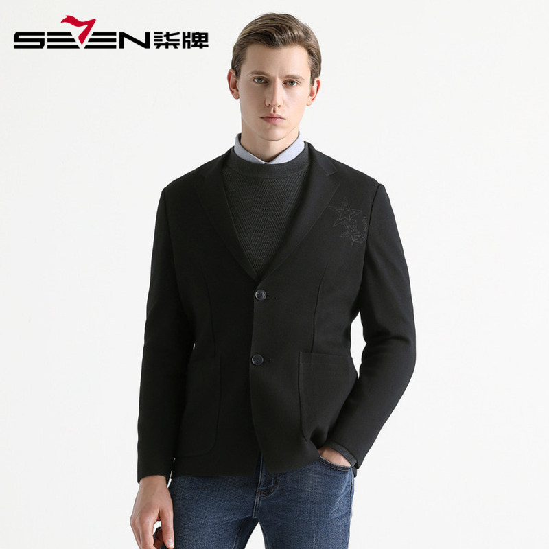 柒牌奥莱男装清仓秋冬西服潮流针织防静电青年西装外套时尚单西,男装,西服,淘宝优惠券,粉丝福利购,淘宝优惠卷