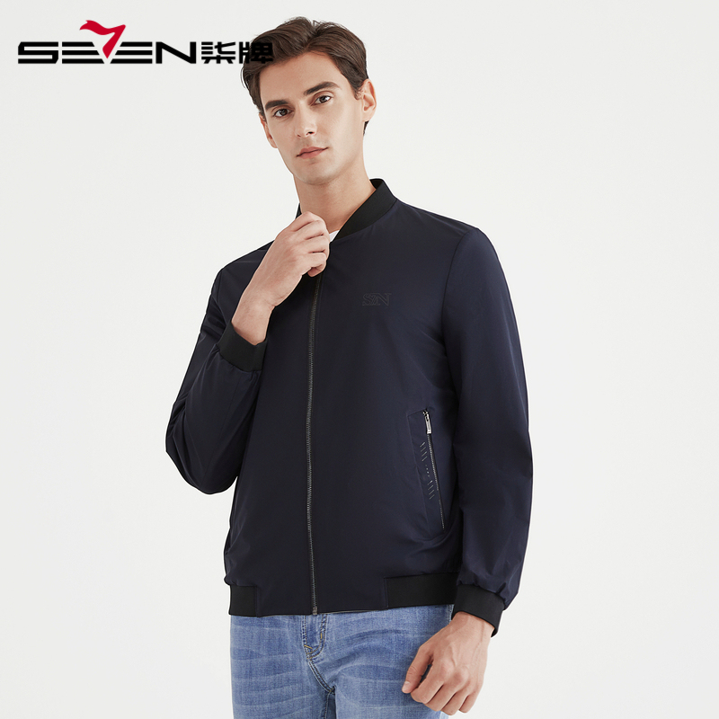 柒牌奥莱棒球年春双面防风夹克衫