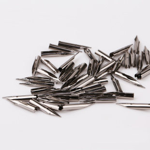 书法小弯笔尖0.38mm钢笔笔尖特细美工钢笔尖英雄永生学生钢笔配件