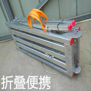 下合页折叠马凳脚手架多功能升降镀锌钢装修刷涂料伸缩折叠梯子