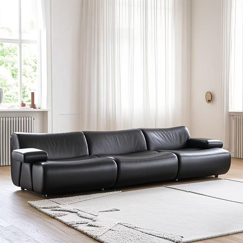 米兰新品竹节Poliform设计师沙发真皮层头层牛皮模块弧形组合沙发