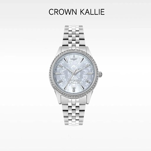 小ck-浮雕涧石蓝满钻时尚女士2025高级防水腕表高颜值学生手表