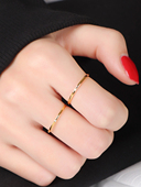 简约实心素圈2026年新款 极细 18K 个性 潮 不掉色小锆石戒指女时尚