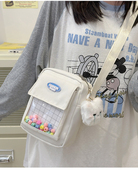 日系可爱软妹小食量吧唧痛包女韩版 少女学生透明谷子包斜挎小包包