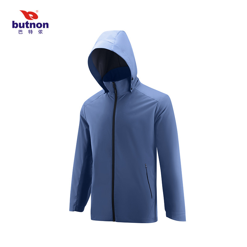 巴特侬运动风衣男防风防泼水连帽拉链开衫夹克秋休闲运动服2633