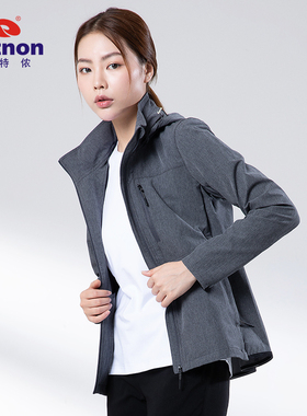 巴特侬秋季运动风衣女户外透气跑步休闲外套连帽防风衣9616