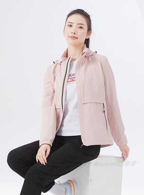 butnon巴特侬梭织外套女士运动夹克2024秋季新品休闲运动服4606