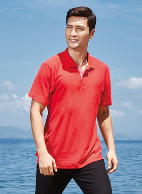 butnon巴特侬男装短袖T恤夏季 大码宽松polo衫有领体恤上衣服8153