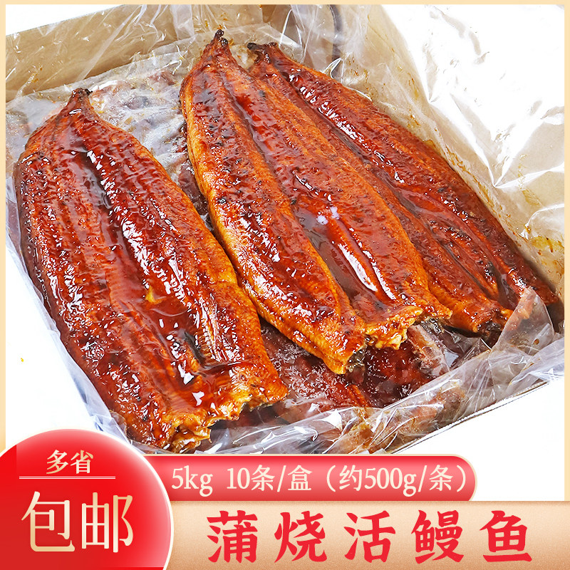 冷冻日式蒲烧鳗鱼活鳗烤鳗10条/盒加热即食鳗鱼切片鳗鱼饭适用