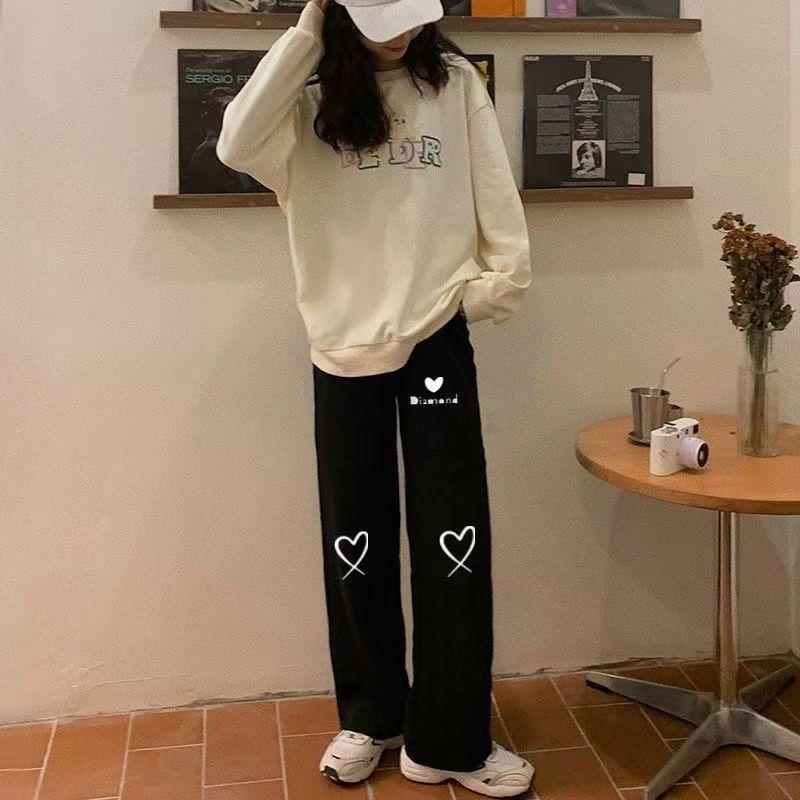 裤子女2026春秋新款高腰显瘦卫衣/绒衫