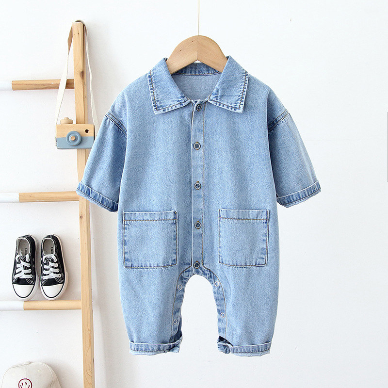 婴儿连体衣春秋外出牛仔男婴幼儿哈衣可爱春装衣服薄女宝宝爬爬服,童装/婴儿装/亲子装,连身衣/爬服/哈衣,淘宝优惠券,粉丝福利购,淘宝优惠卷