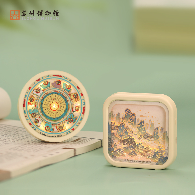 苏州博物馆艺术纸雕发光冰箱贴