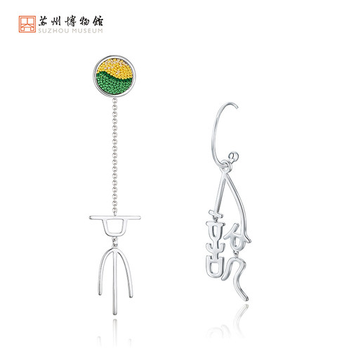 刺绣长款生日礼物耳坠