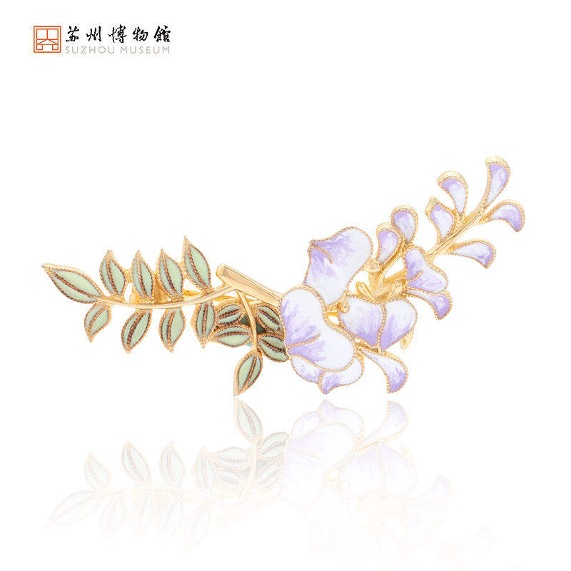 蘇州博物館紫藤銀鍍金兩用款琺瑯