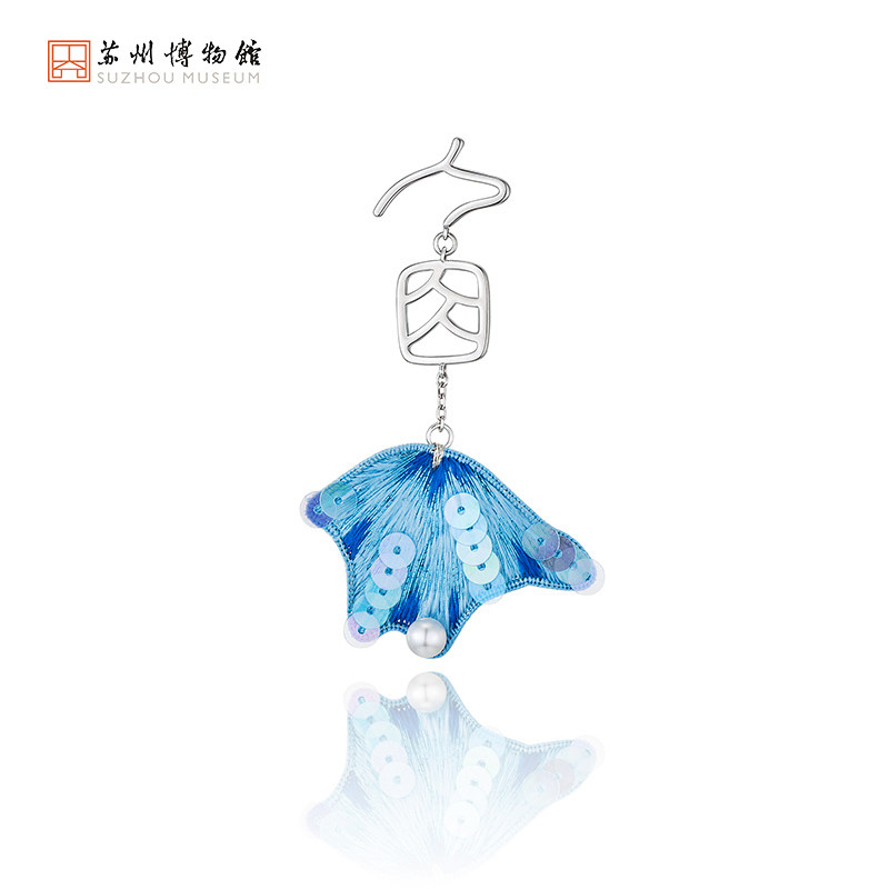 苏州博物馆《绣逸书》刺绣系列首饰苏绣耳坠新款耳环创意生日礼物