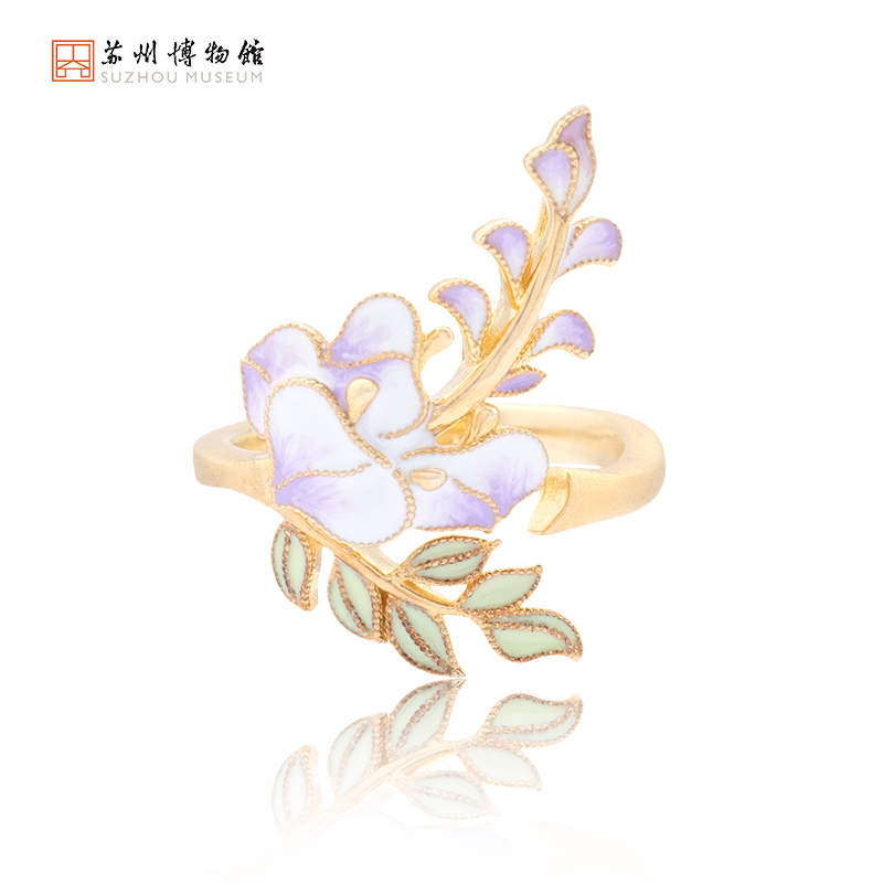 苏州博物馆紫藤系列精致时尚戒指