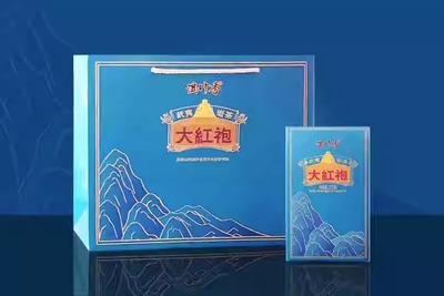 AB109满叶香蓝罐山韵大红袍浓香型武夷岩茶125克/1罐装乌龙茶正品