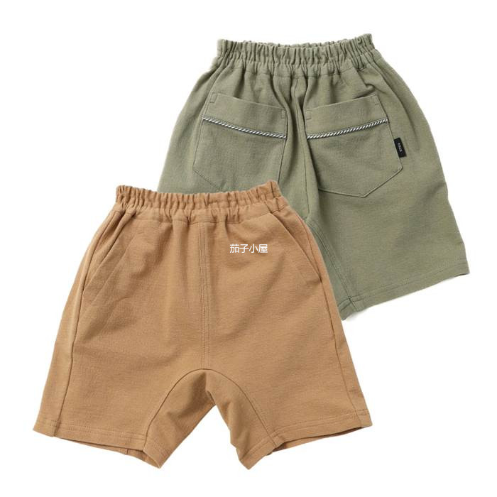 包邮 日元 N0US 男女童新款宽松大PP口袋弹力五分裤短裤 100-140