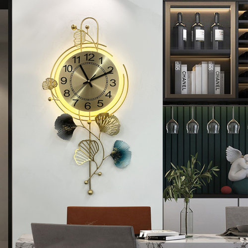 wall clock  hot sell 钟表客厅挂钟家居装饰时钟静音temu