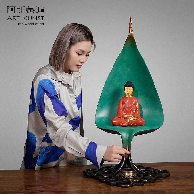 阿斯蒙迪张艺法原创青铜鎏金佛像