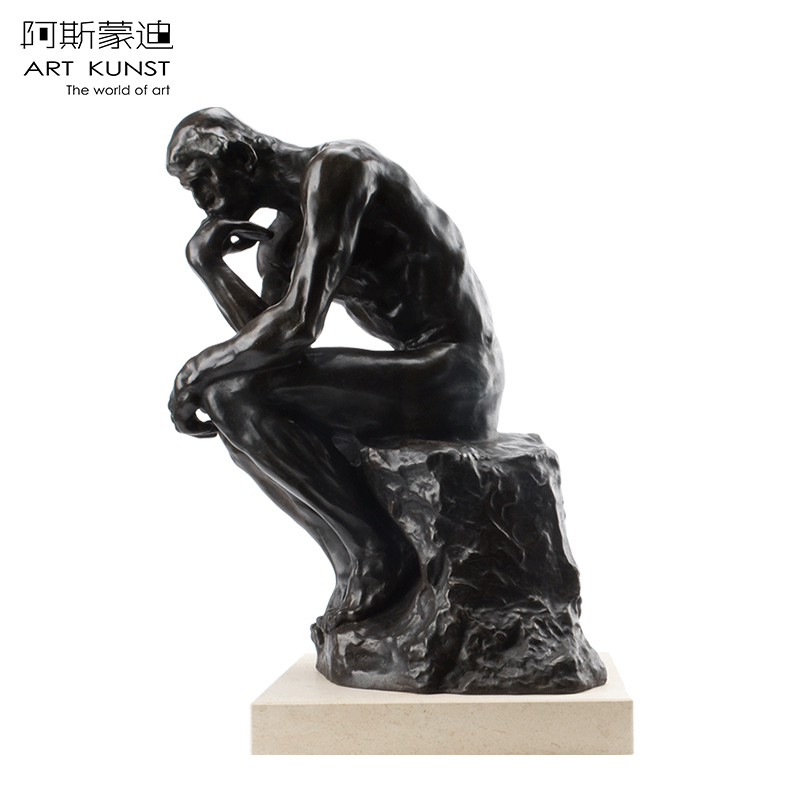 阿斯蒙迪大师罗丹青铜复刻思想者