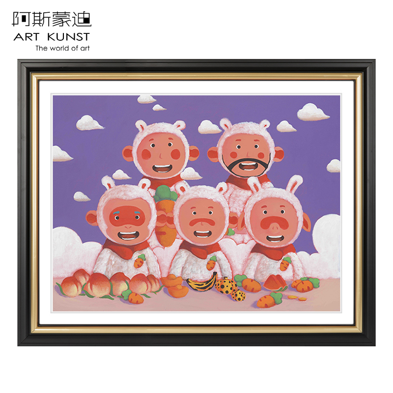 阿斯蒙迪陈建周原作纯手绘丙烯画装饰画挂画儿童房画作艺术收藏品图片