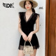 DK游泳衣女2025新款 仙女范 性感小胸聚拢保守遮肚显瘦韩国温泉泳装