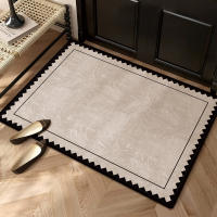 The entrance door floor mat is a simple and high-end indoor horizontal light luxury new thickened, no-wash, dirt-resistant and anti-slip foot mat thumbnail 5