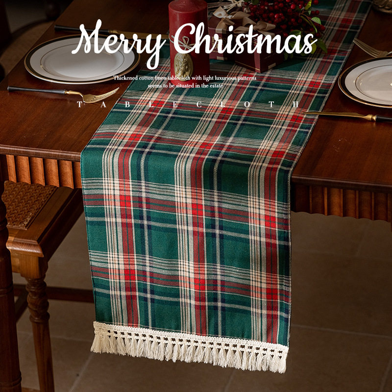 复古风桌旗轻奢高端长条餐桌台布