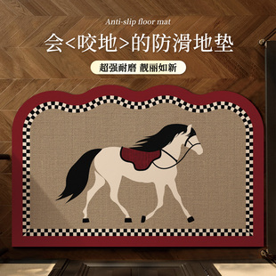马年地垫2026新款入户门垫高级感进门耐脏防滑家用玄关中古风脚垫