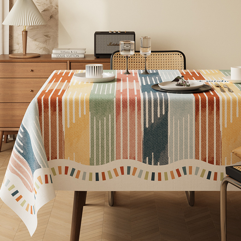 美式复古桌布免洗防水防油餐桌垫