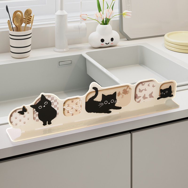 水槽挡水板厨房台面水池洗碗池洗手盆防溅水挡板隔水板硅胶挡水条,家庭/个人清洁工具,厨卫防水贴/条,淘宝优惠券,粉丝福利购,淘宝优惠卷