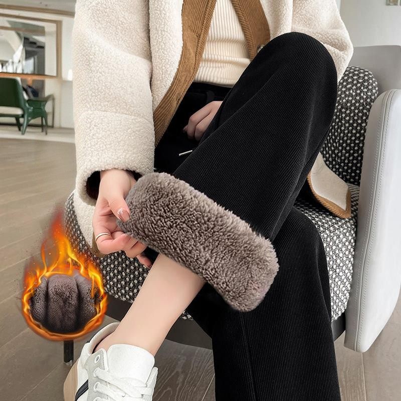 【加绒加厚520】阔腿裤显瘦保暖休闲裤秋冬外穿高腰显瘦宽松直筒,女装/女士精品,休闲裤,淘宝优惠券,粉丝福利购,淘宝优惠卷