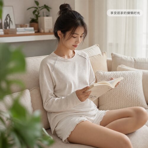 慵懒风宽松显瘦百搭长袖T恤女