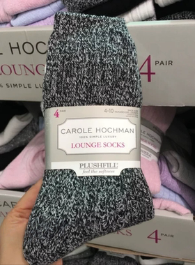 Carole hochman女士袜子中筒袜休闲毛袜舒适秋冬款