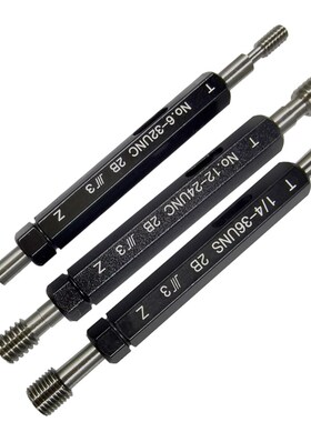 成量美制螺纹塞规UNC UNF牙规通止规量规精度2B内螺纹规0-80 4-40