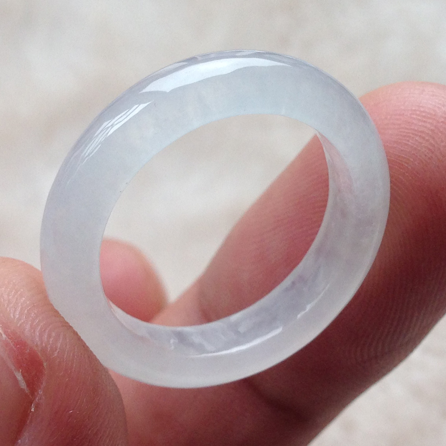 白冰天然翡翠戒指翡翠指环男女款玉指环玉戒指白月光戒圈4号-23号