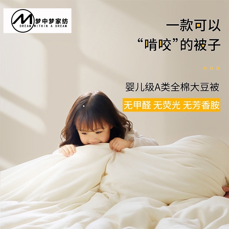 全棉大豆被子春秋被芯单人保暖冬被纯棉学生宿舍加厚褥四季通用,床上用品,化纤被,淘宝优惠券,粉丝福利购,淘宝优惠卷