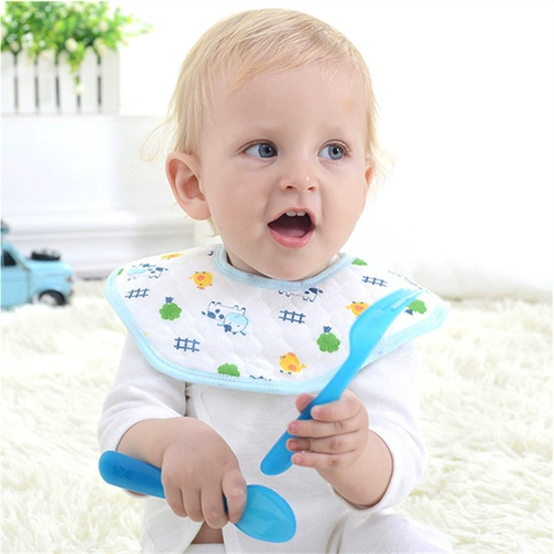 Детский нагрудник, хлопковый водонепроницаемый слюнявчик, 3 шт