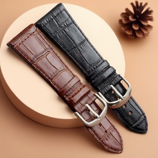真皮手表带适用法兰克穆勒手表带FM法穆兰长岛系列牛皮宽26 30MM