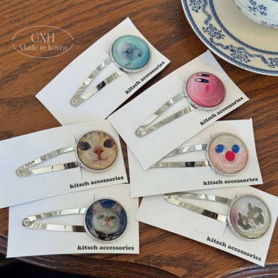 韩国kitsch小动物卡通金属BB夹女