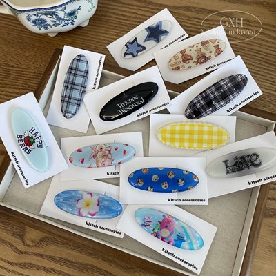 进口kitsch可爱小怪兽女童发夹