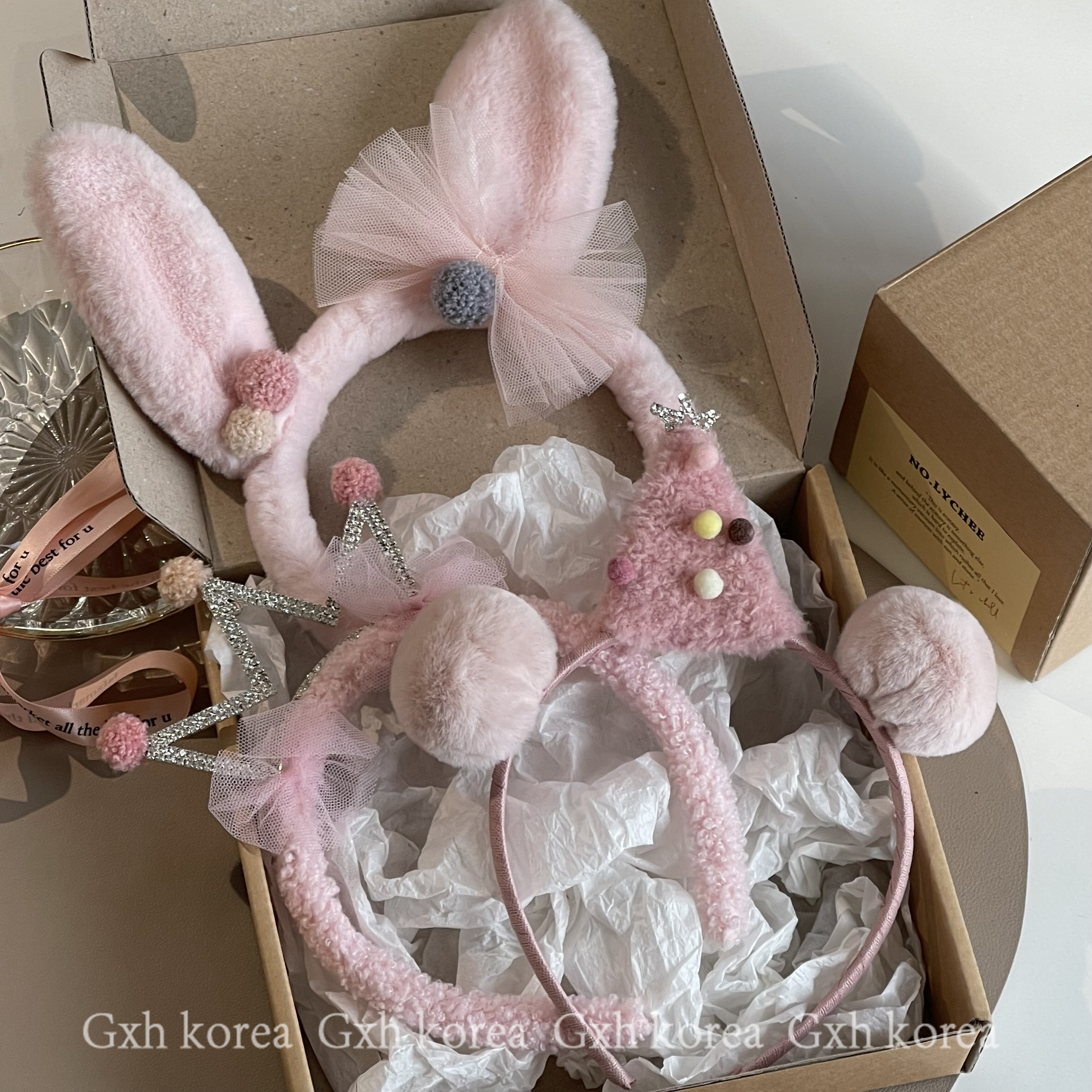 皇冠毛绒绒头箍女儿童羊羔毛发箍