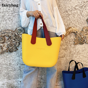 金晨同款 潮网红ins托特包硅胶EVA大容量单肩包obag包 女包新款