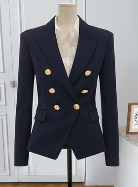 黑色西装外套女高级感正装外套通勤气质职业装收腰西装上衣工作服