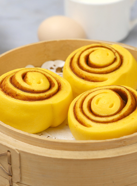 广式荷花红豆卷茶餐厅酒店早餐商用包子面食绿色食品6包包邮540克