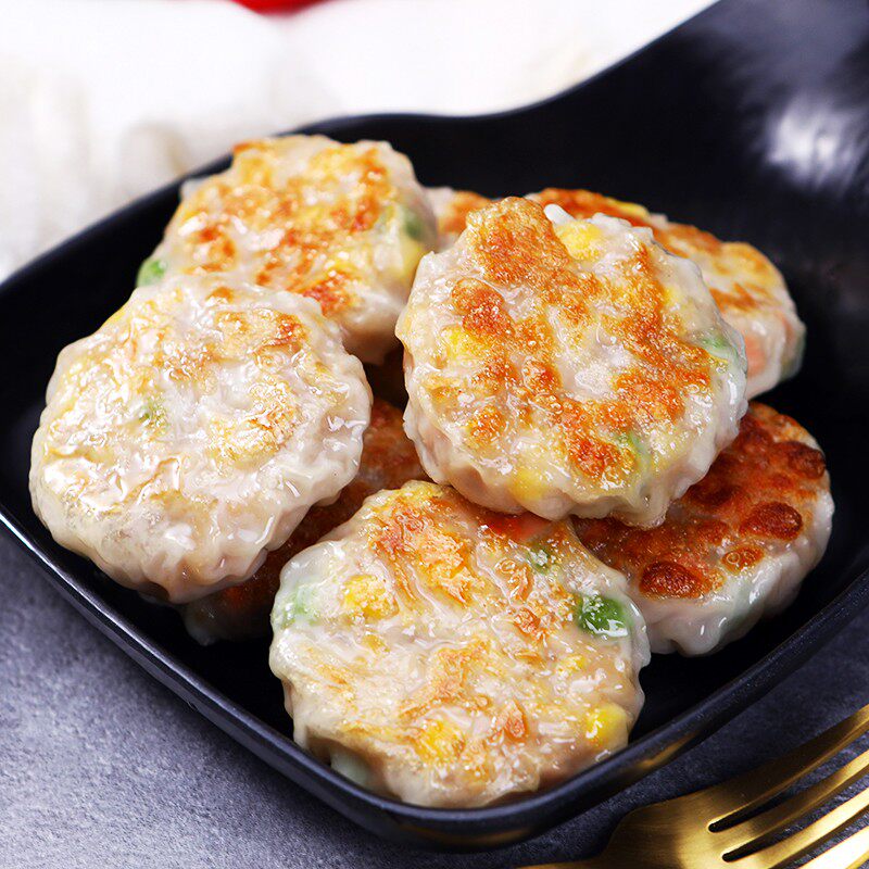 厂家精致港式茶楼点心早点 广东香煎玉米饼 青豆粟米饼12个装速食