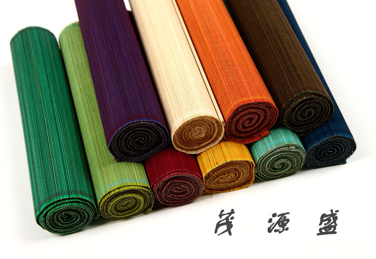 茶道台湾手工竹帘夏布图片