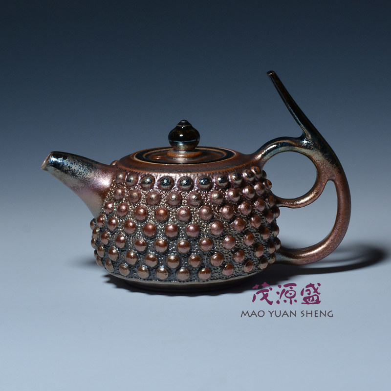 藏山窑吴金维柴烧陶瓷法螺茶壶图片